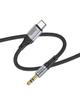Kabel AUX USB C do Jack 3,5 mm Hoco 1 m UPA26 czarny