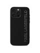 KARL LAGERFELD futerał do IPHONE 16 Pro KLHCP16LRBKGVCK (3D Rubber Elongated Glitter) czarny