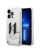 KARL LAGERFELD futerał do IPHONE 14 Pro KLHCP14LLBKLCS (Liguid Glitter Big KL Logo) srebrny