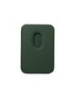 Portfel magnetyczny na karty LEATHER MAG WALLET kompatybilny z MagSafe  ciemny zielony