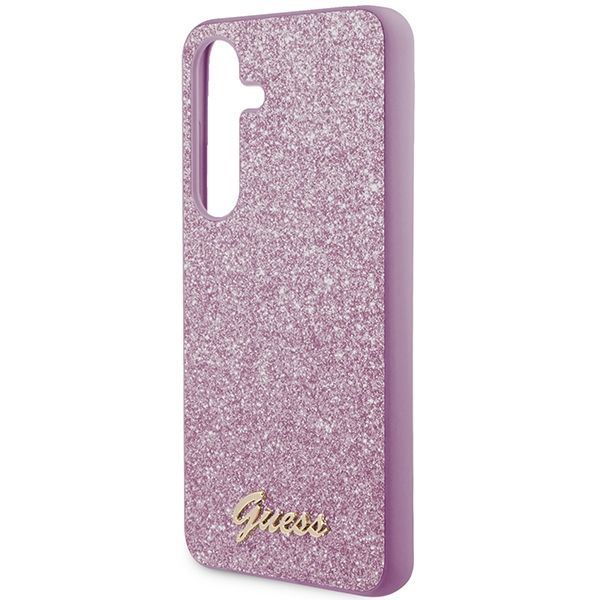 GUESS case for SAMSUNG S24 GUHCS24SHGGSHU (Glitter Script) purple