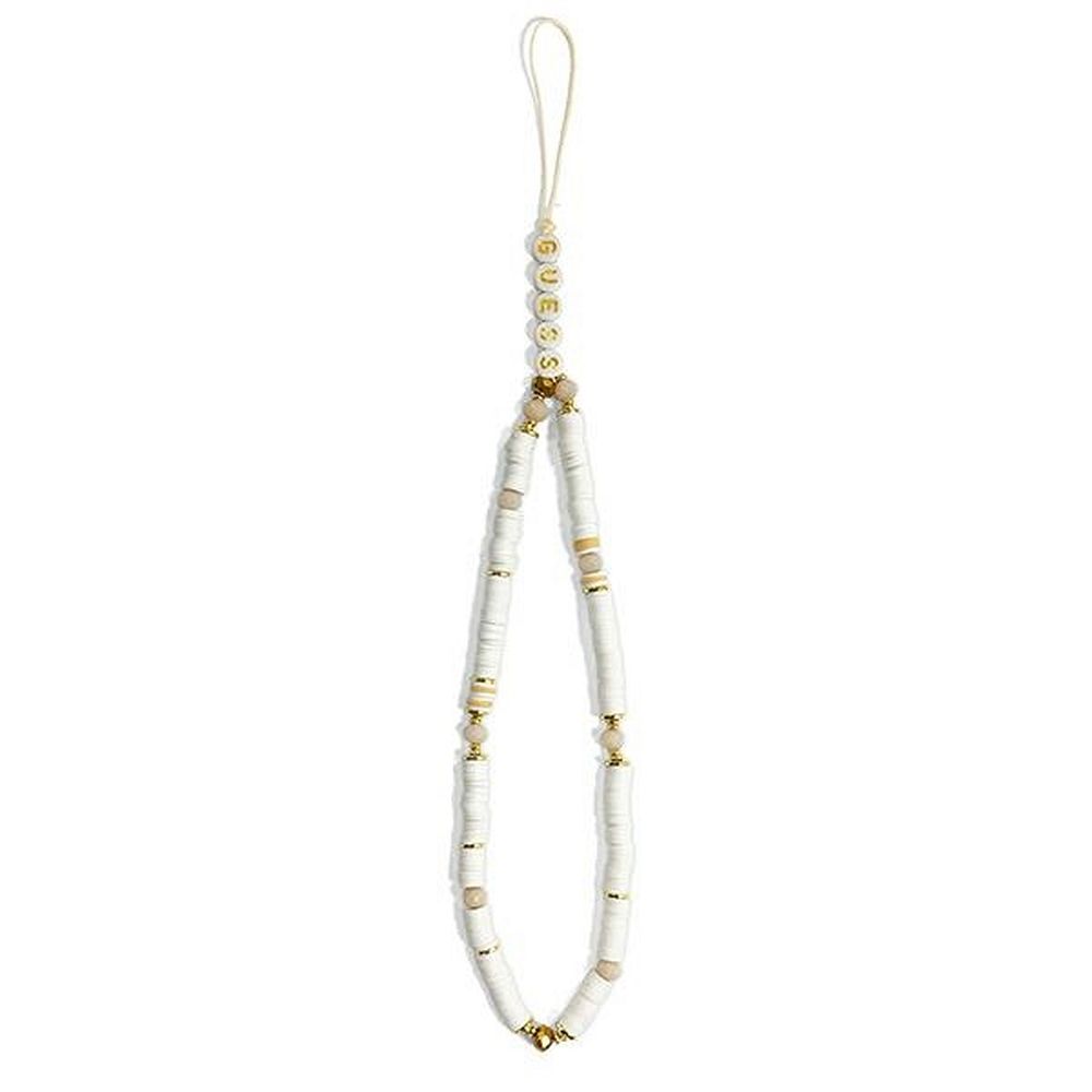 GUESS phone strap GUSTPEARW (Heishi Beads) white