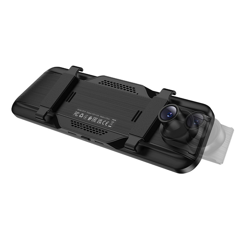 Dashcam for rearview mirror with a display 9,66" 1080p/30fps + rear camera 720p/30fps Hoco DV16 black