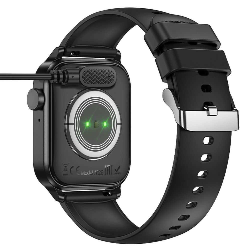 Charging cable for smartwatch Hoco 0,6 m Y26 / Y27 black