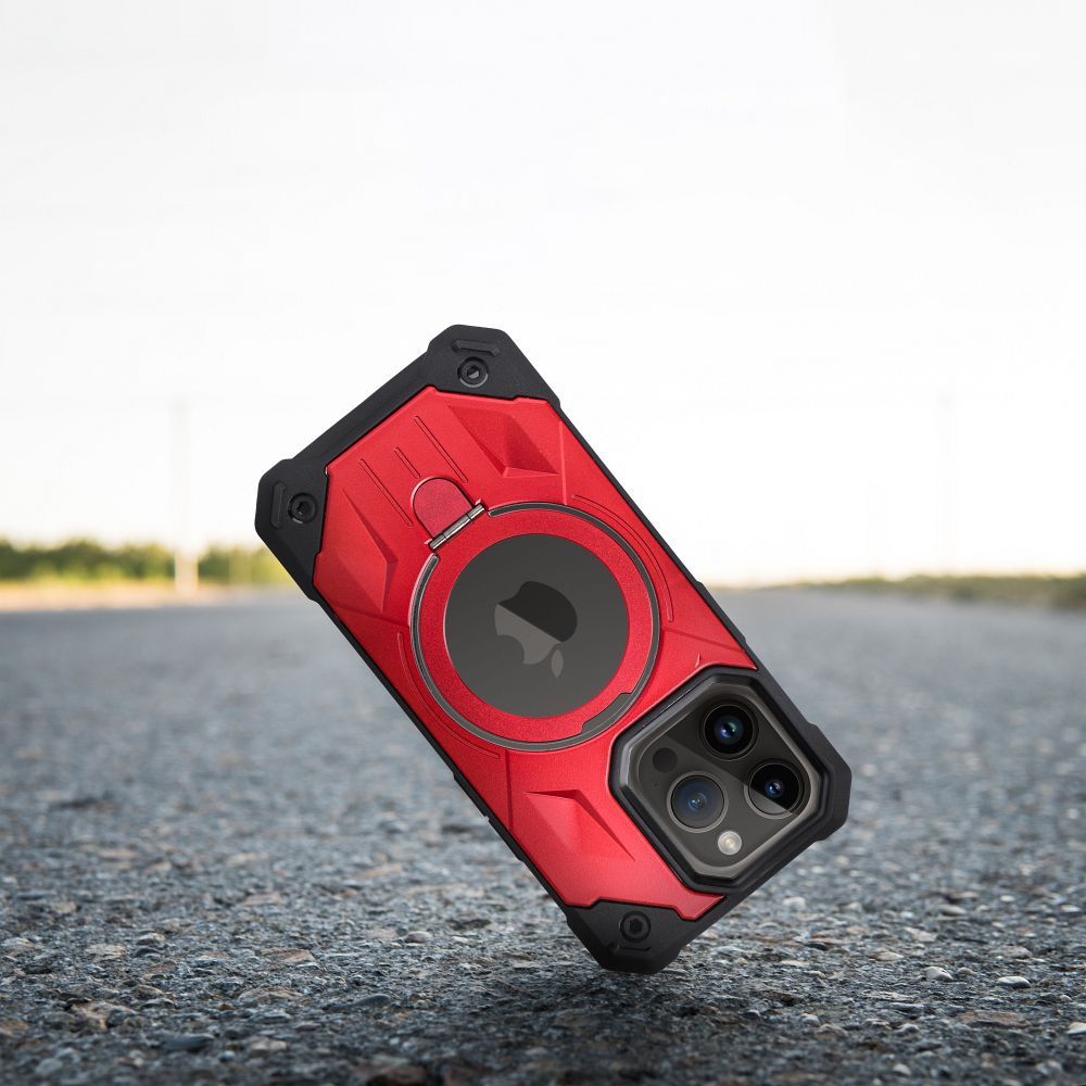 Futerał ARMOR MAG COVER kompatybilny z MagSafe do IPHONE 13 Pro czerwony