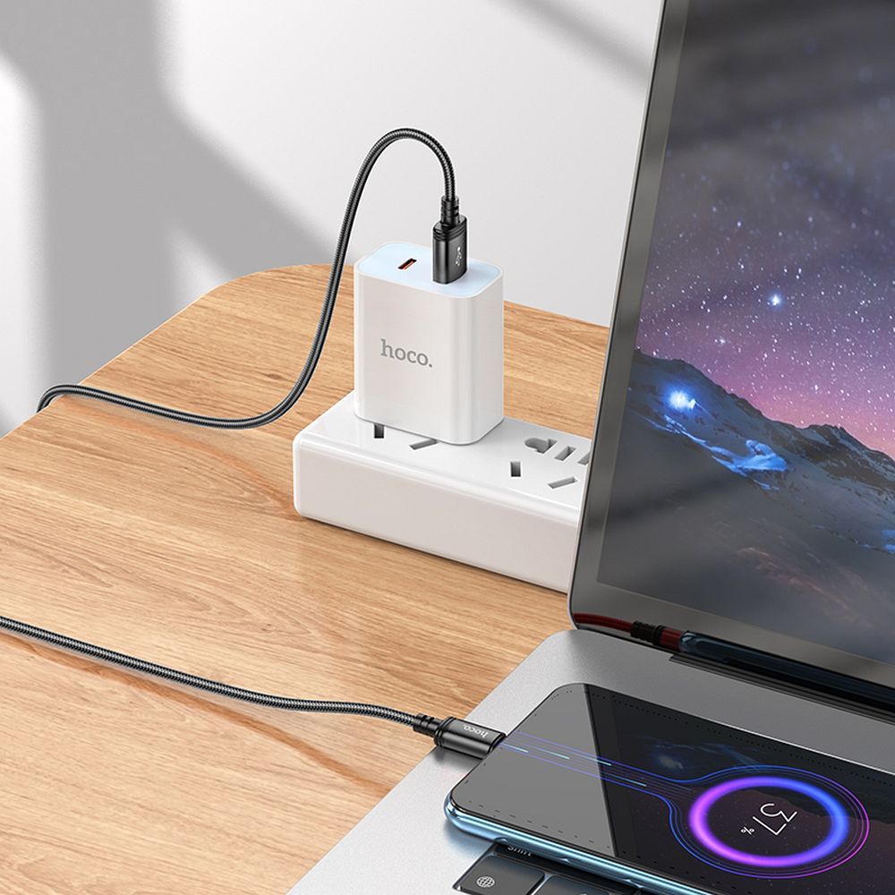 Kabel USB A do Micro USB Hoco 2,4A 2 m X89 czarny