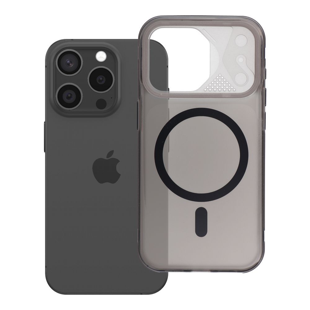 Case for iPhone 15 PRO Aurora compatible with MagSafe black