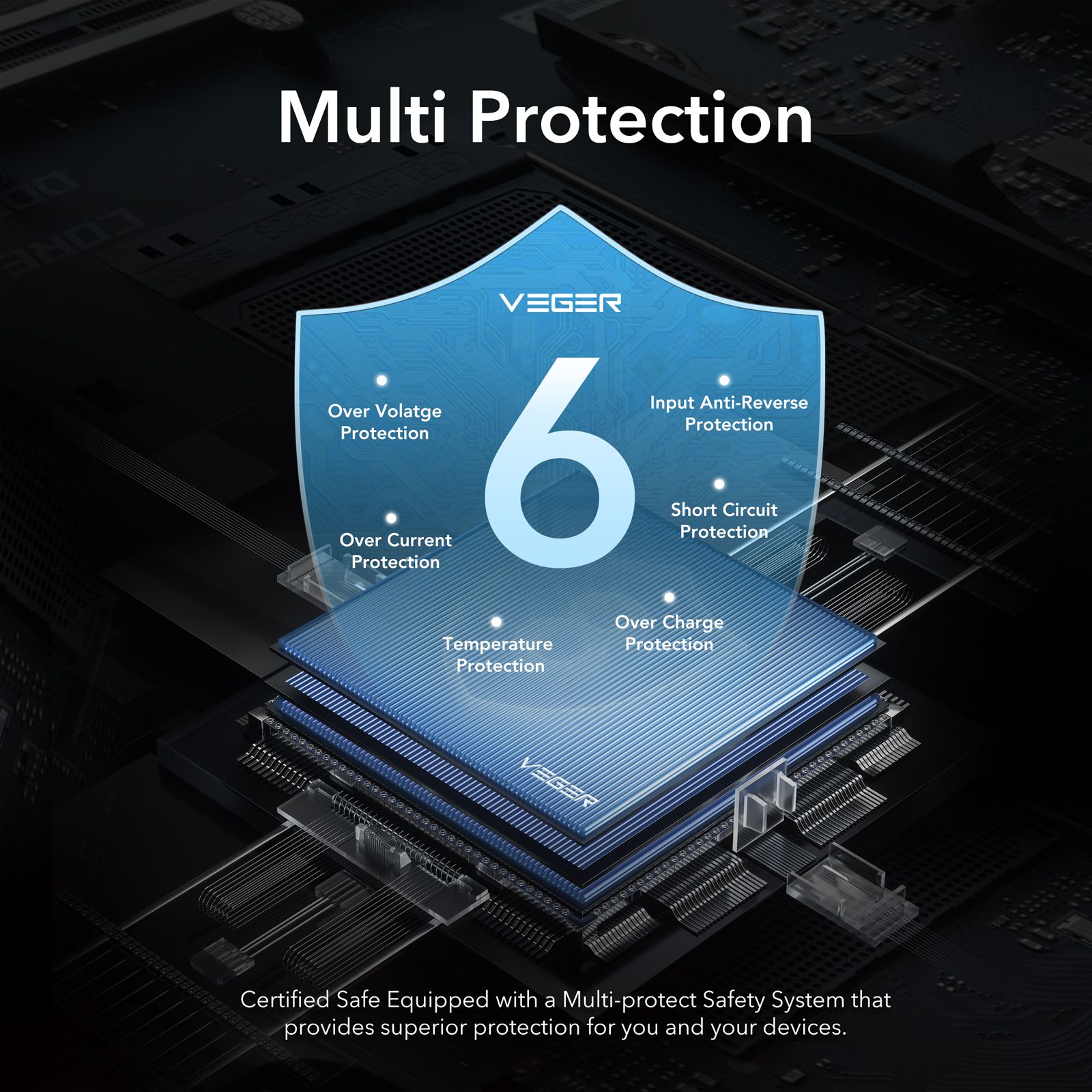 VEGER powerbank 10000 mAh PD QC3.0 2A 20W L10S (W1105PD) czarny