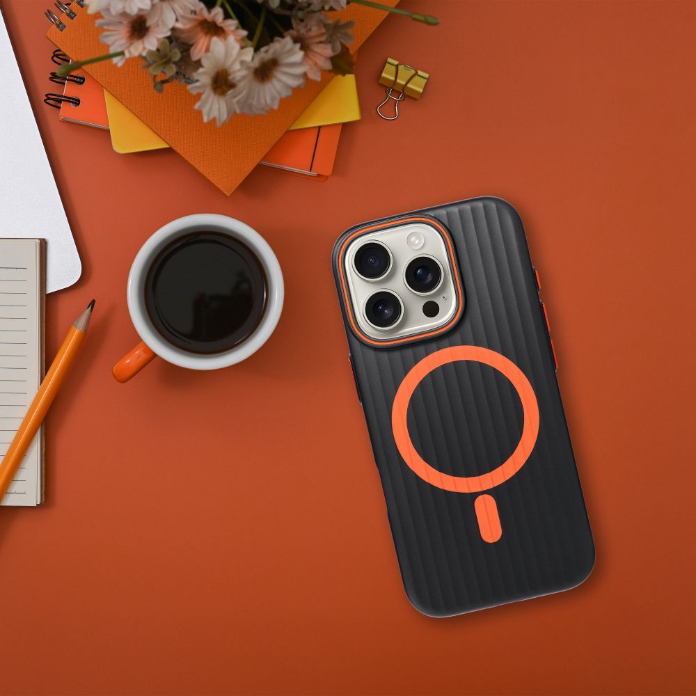 Futerał SIMPLY kompatybilny z MagSafe do IPHONE 15 tytan czarny