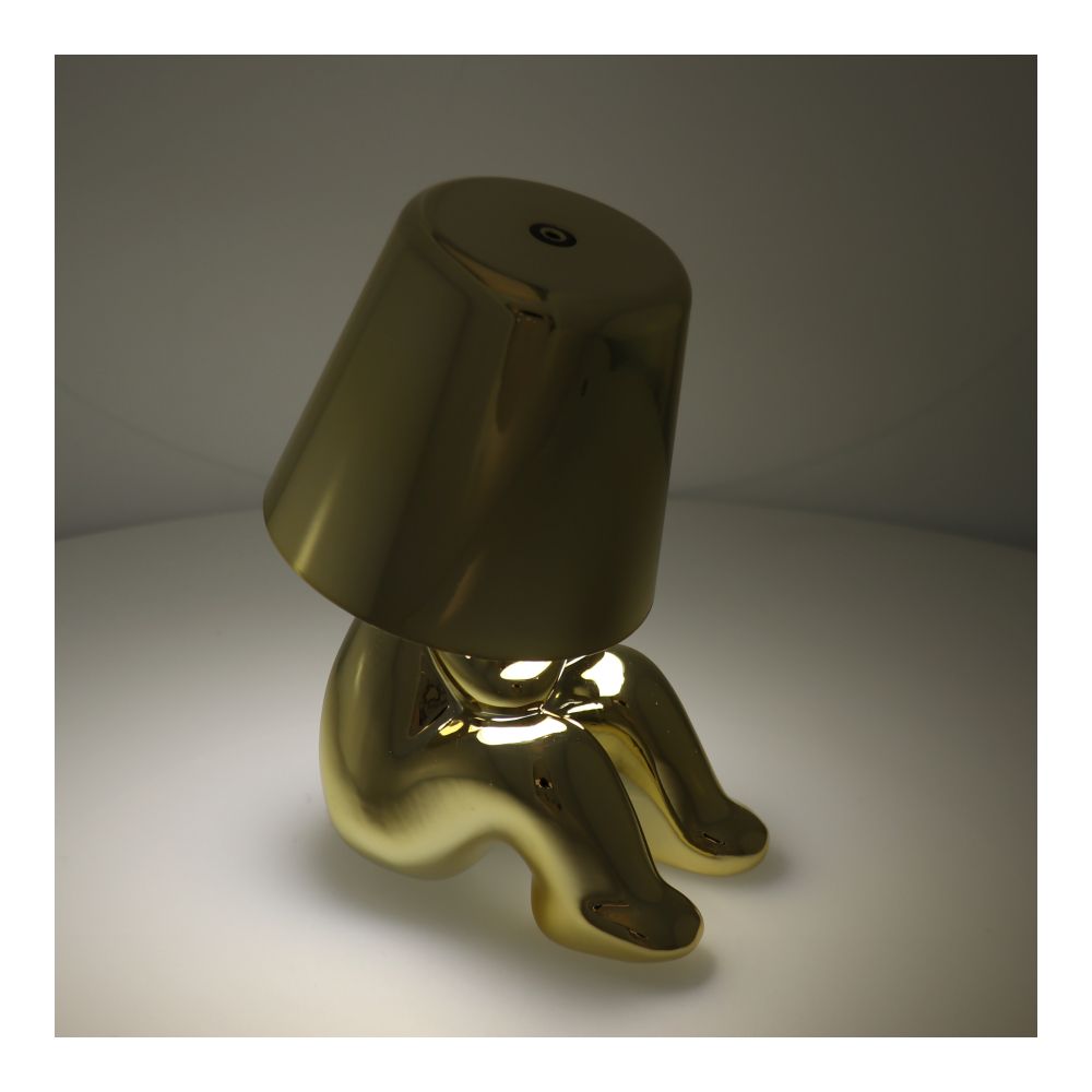 Lampka nocna GOLD MAN Art Deco siedzący (wzór 4) MLTL