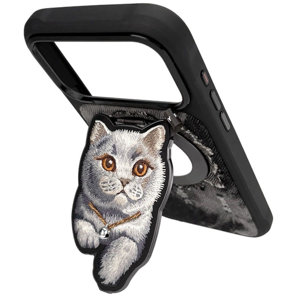 NIMMY magnetic hanger DENIM FASHION BRITISH SHORTHAIR CAT black