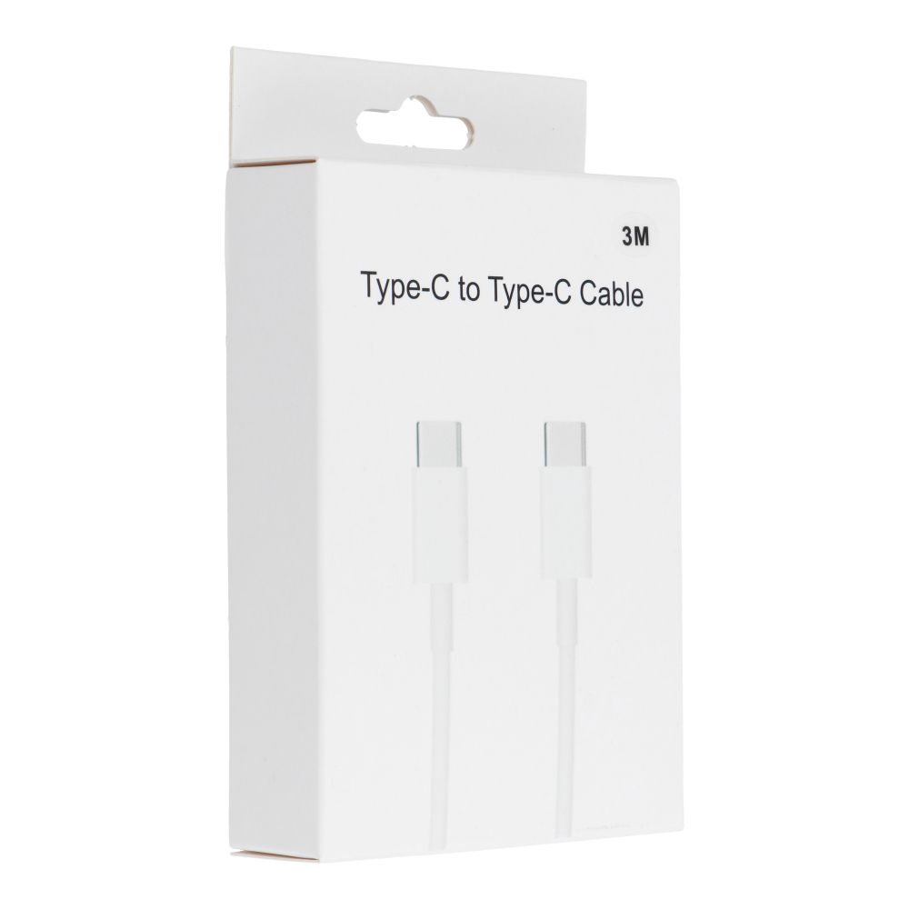 Kabel Typ C do Typ C PD QC3.0 3A 30W HD26 BOX 3 m biały