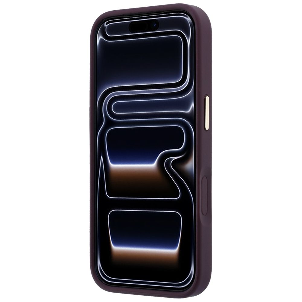 Case for IPHONE 18 Pro/17 Pro compatible with MagSafe (Saffiano Peony Ring) brown