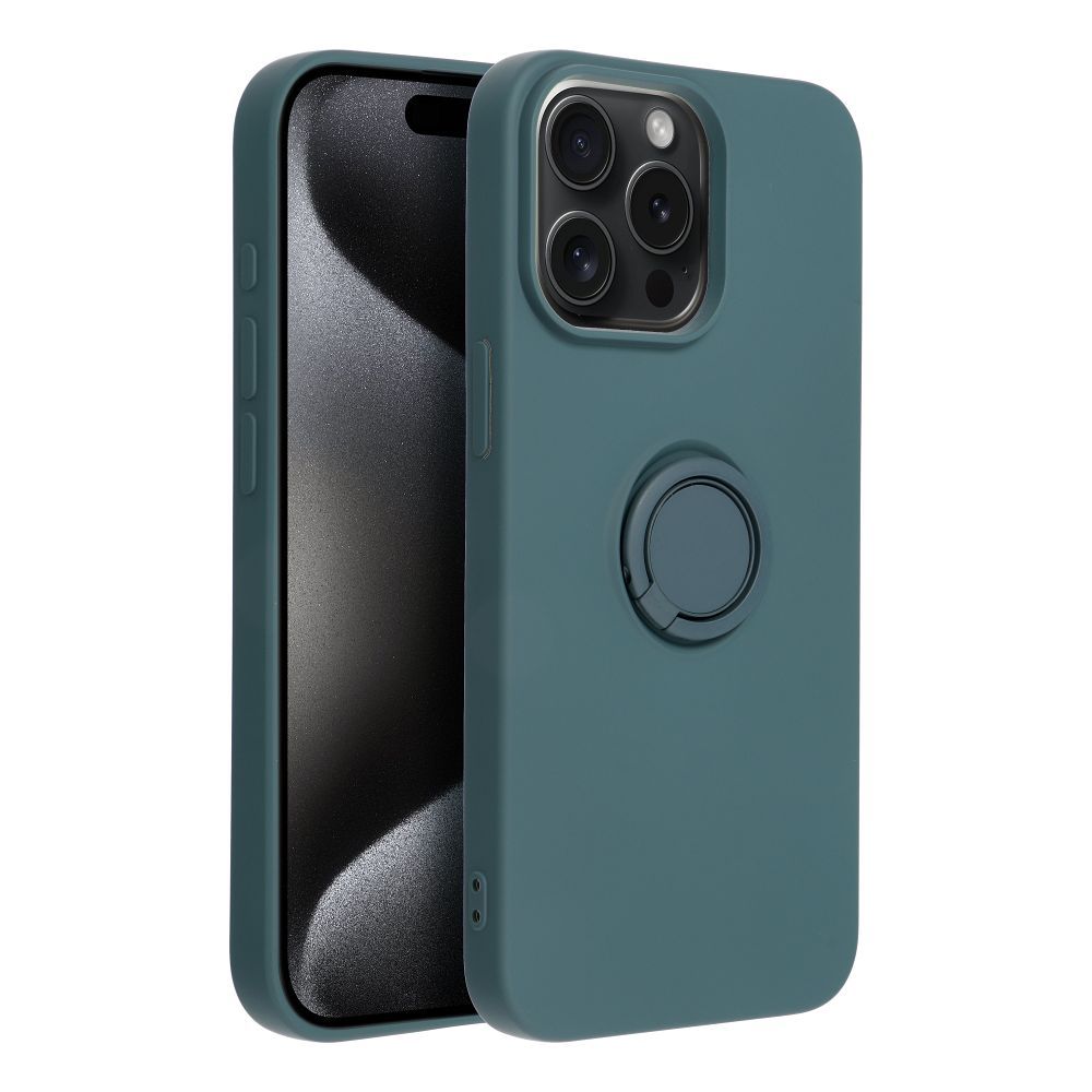 Futerał SILICONE RING do IPHONE 15 Pro Max zielony