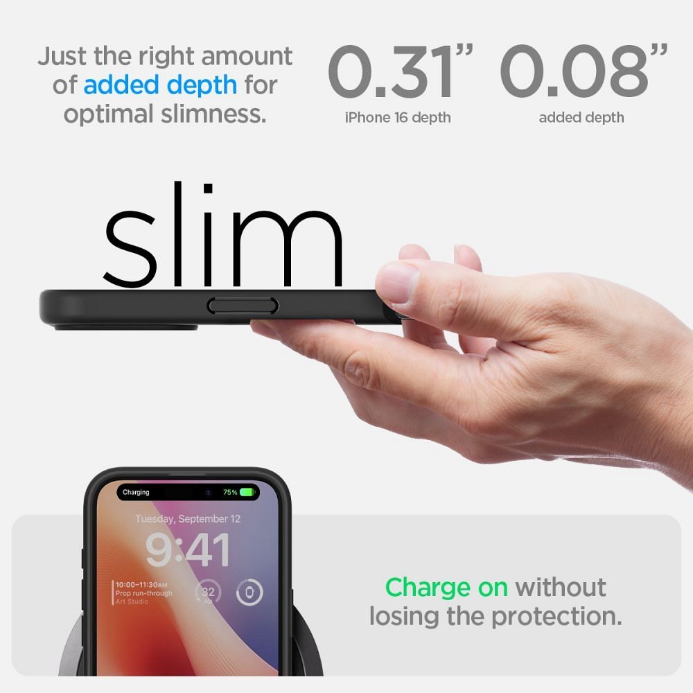 Case SPIGEN Ultra Hybrid for IPHONE 16 matte black