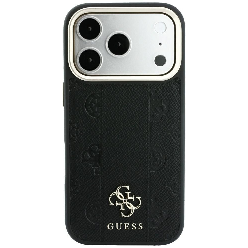 Case for IPHONE 18 Pro/17 Pro compatible with MagSafe (Stripe Peony 4G Logo) black