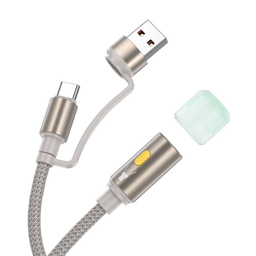 Kabel USB A / USB C do LED light Hoco 0,3 m UA38C złoty
