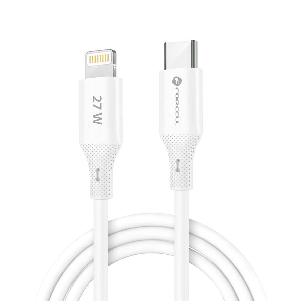 Kabel USB C do Lightning Forcell F-Energy PD 3A 27W Silicone 1 m C346 biały