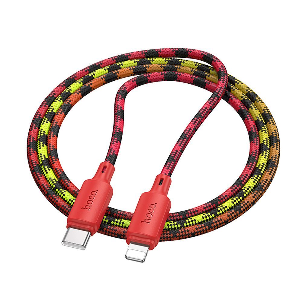 Kabel USB C do Lightning Hoco PD 27W 1 m X116 gradient czerwony