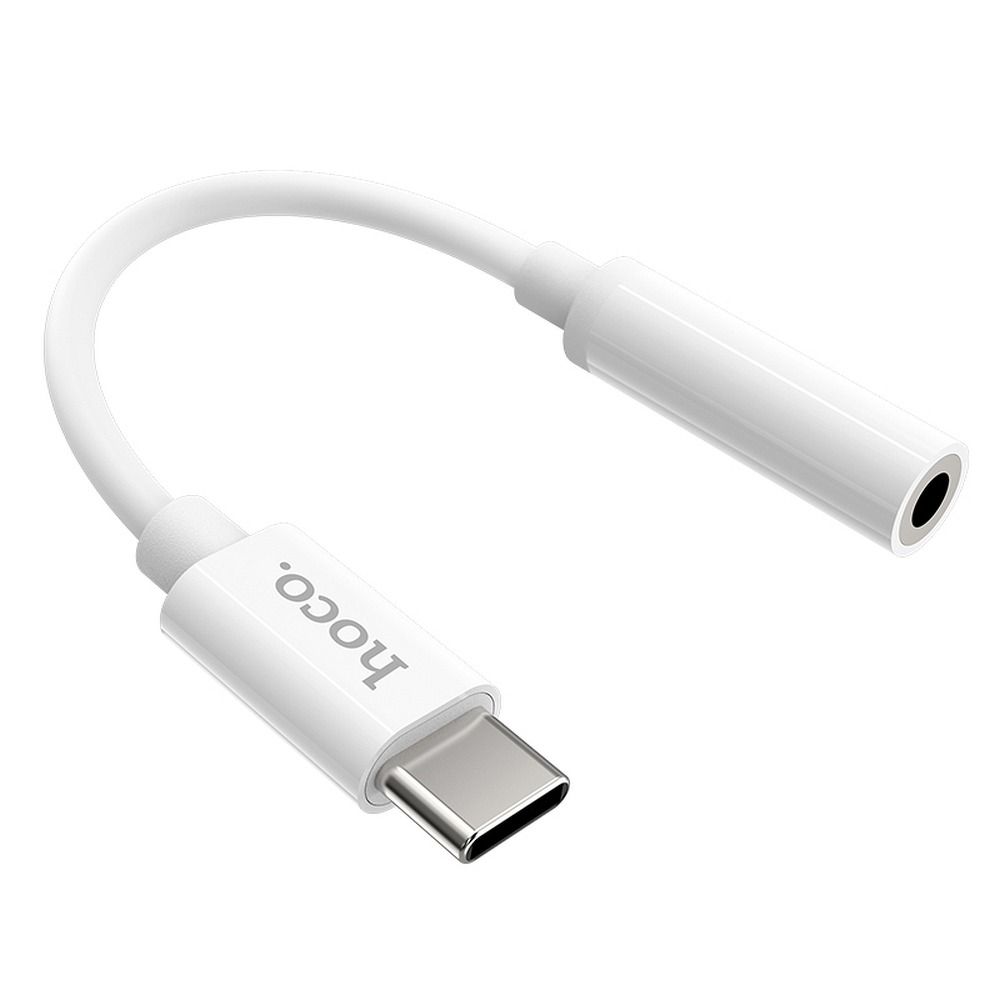 Adapter AUX USB C do Jack 3,5 mm Hoco LS30 biały
