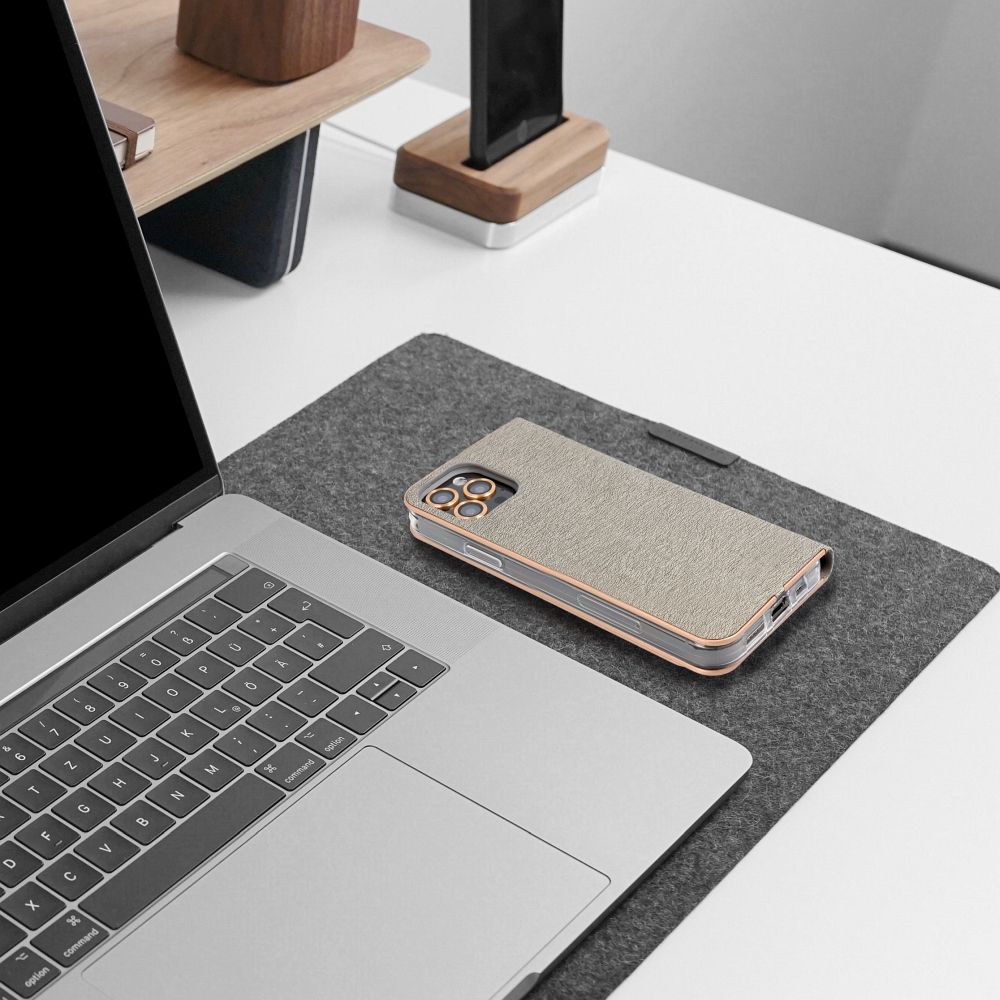 Kabura LUNA Book Gold do IPHONE 17 srebrny