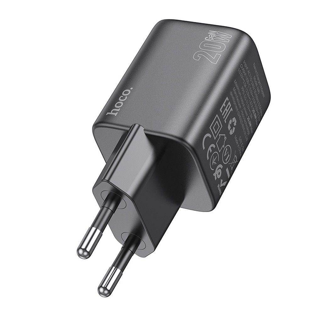 Ładowarka sieciowa do telefonu Hoco USB C QC PD 20W N40 czarna