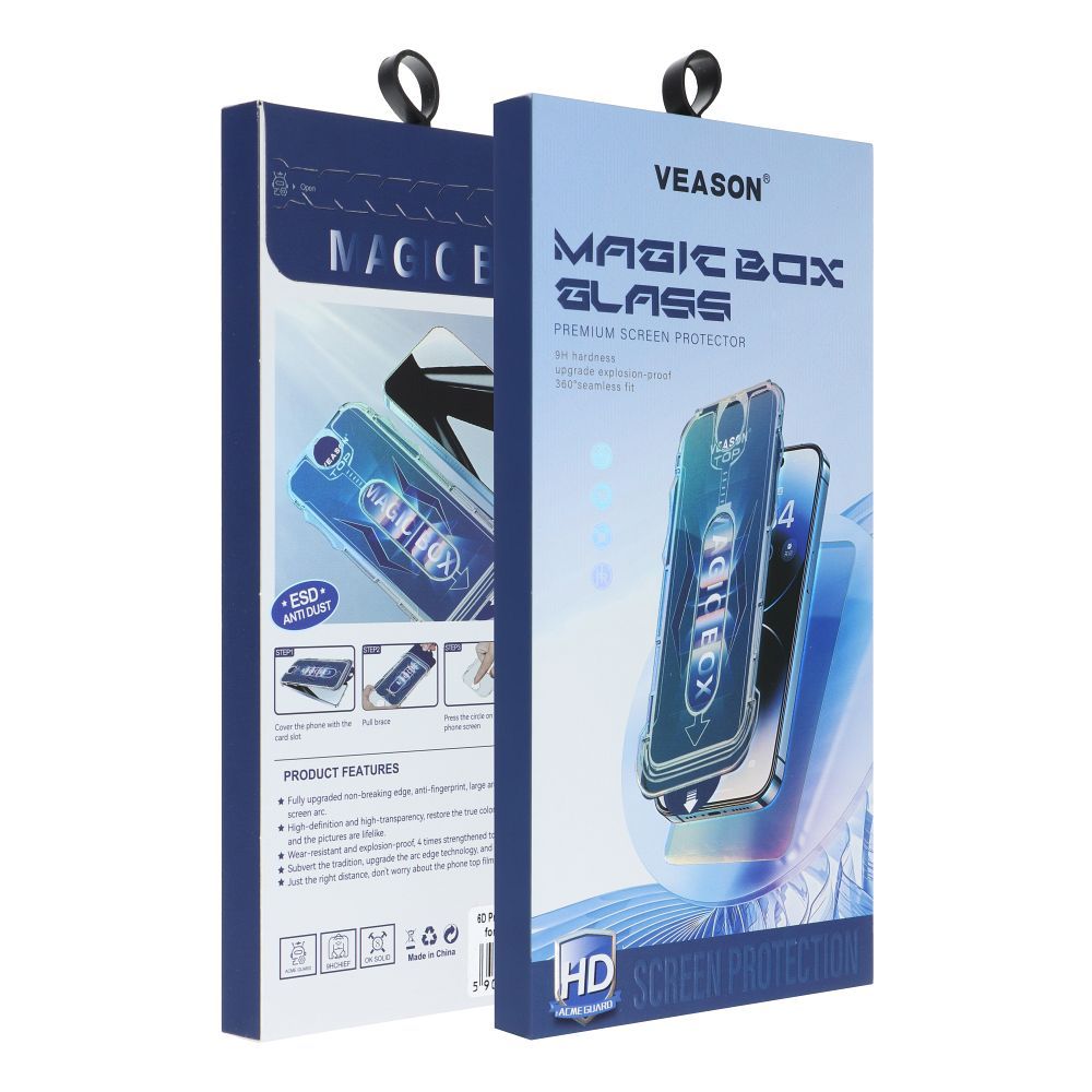 6D Veason Pro Easy-Install Glass + Applicator - for Iphone 17 Air black