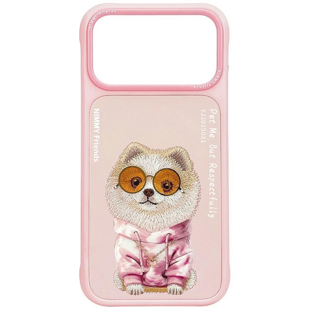 NIMMY case GLASSES COOL DOG for IPHONE 18 Pro Max/17 Pro Max pink