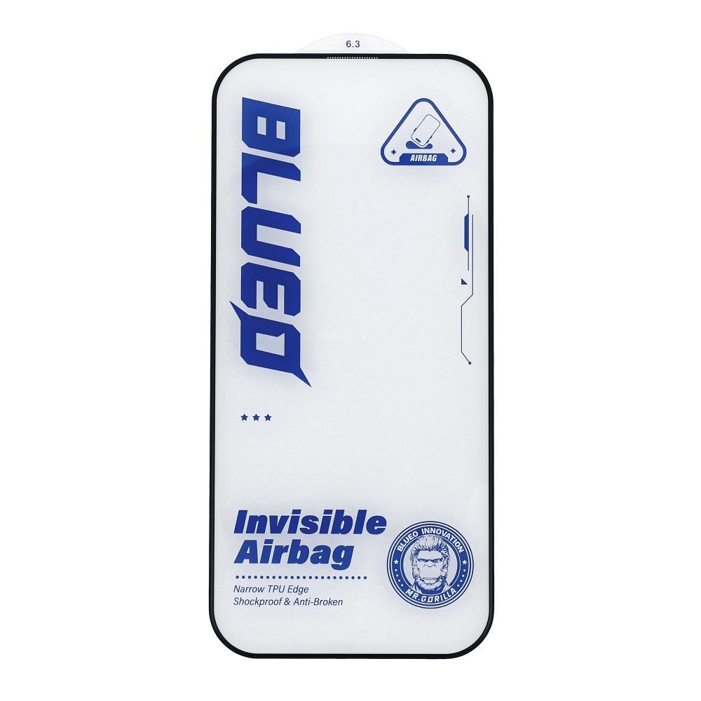5D Mr. Monkey Glass - Apple iPhone 18 Pro Max black (3D Invisible Airbag Anti-broken)