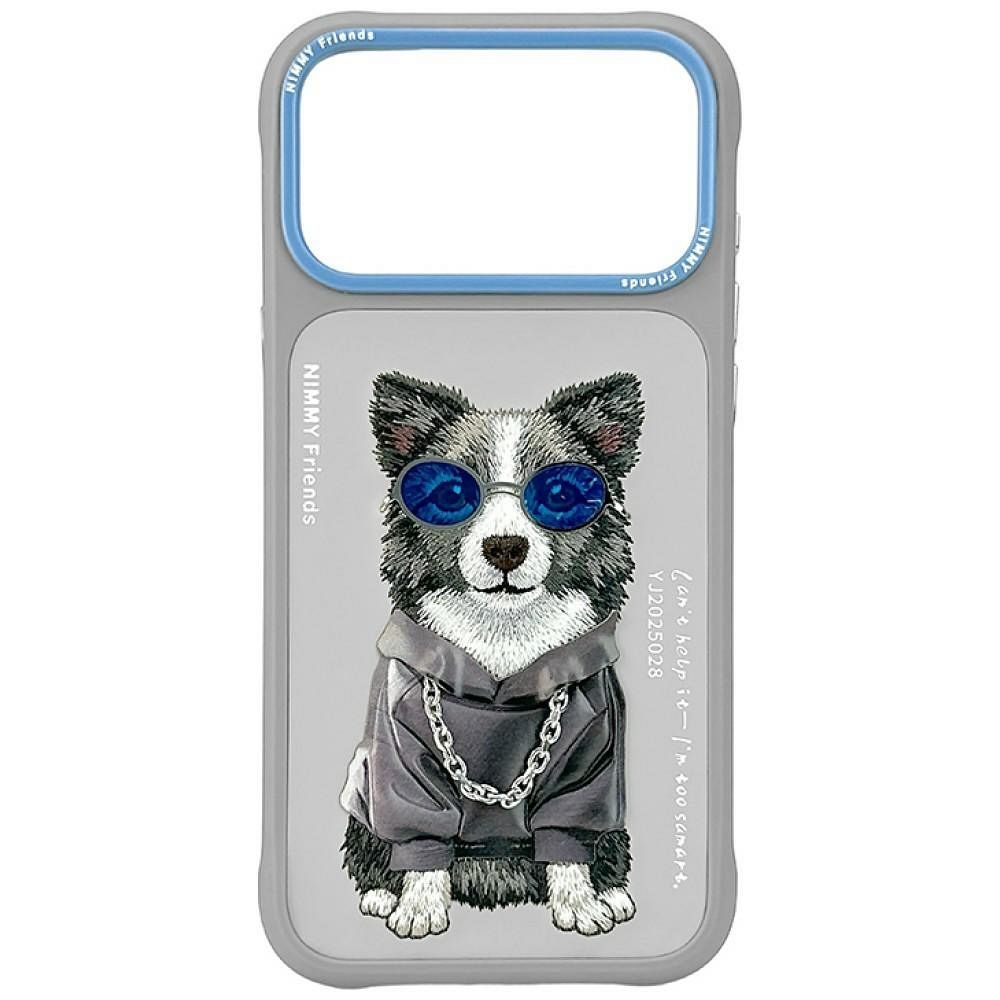 NIMMY case GLASSES COOL DOG for IPHONE 18 Pro/17 Pro grey
