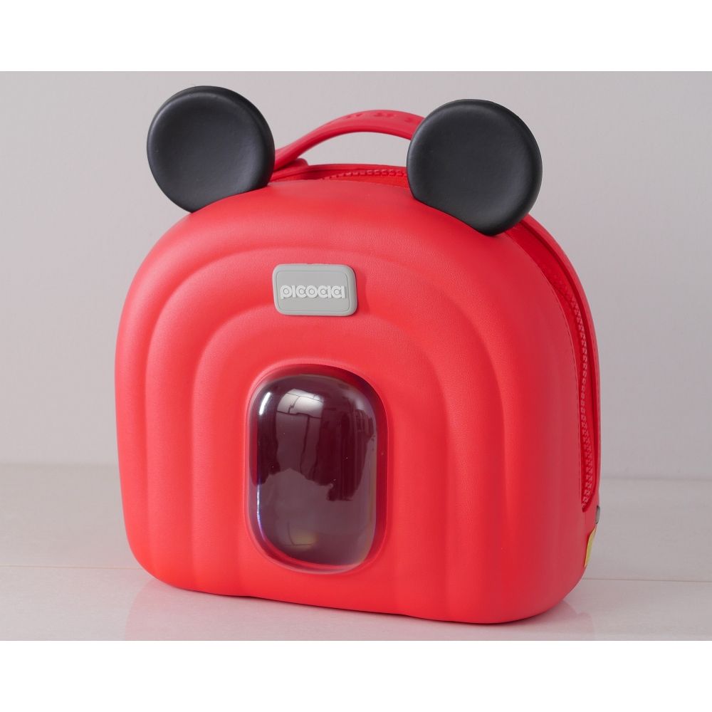 PICOCICI Mały plecak z uszkamni k52 czerwony