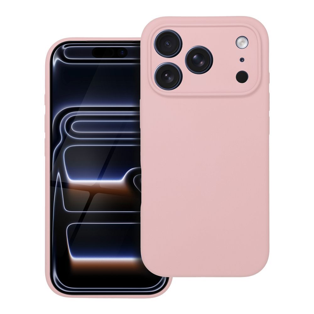 Case for iPhone 18 Pro / 17 Pro Silicone 2mm (camera protection) compatible with MagSafe powder pink