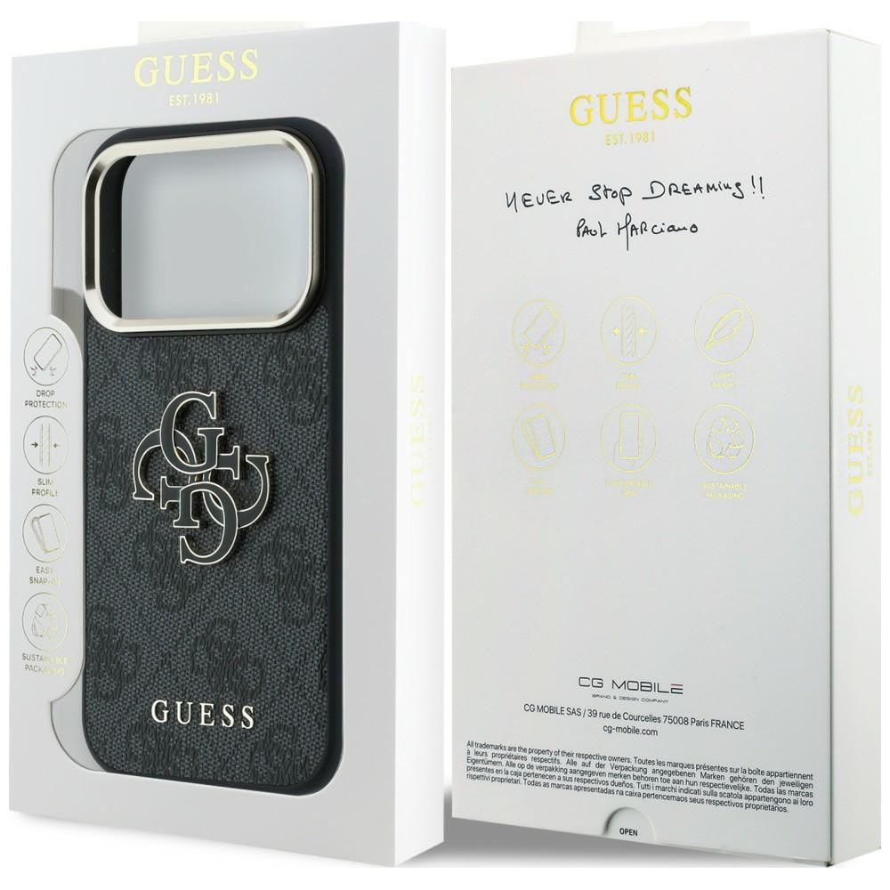 GUESS case for IPHONE 18 Pro Max / 17 Pro Max GUE005482 (PU FW Resin Logo) black