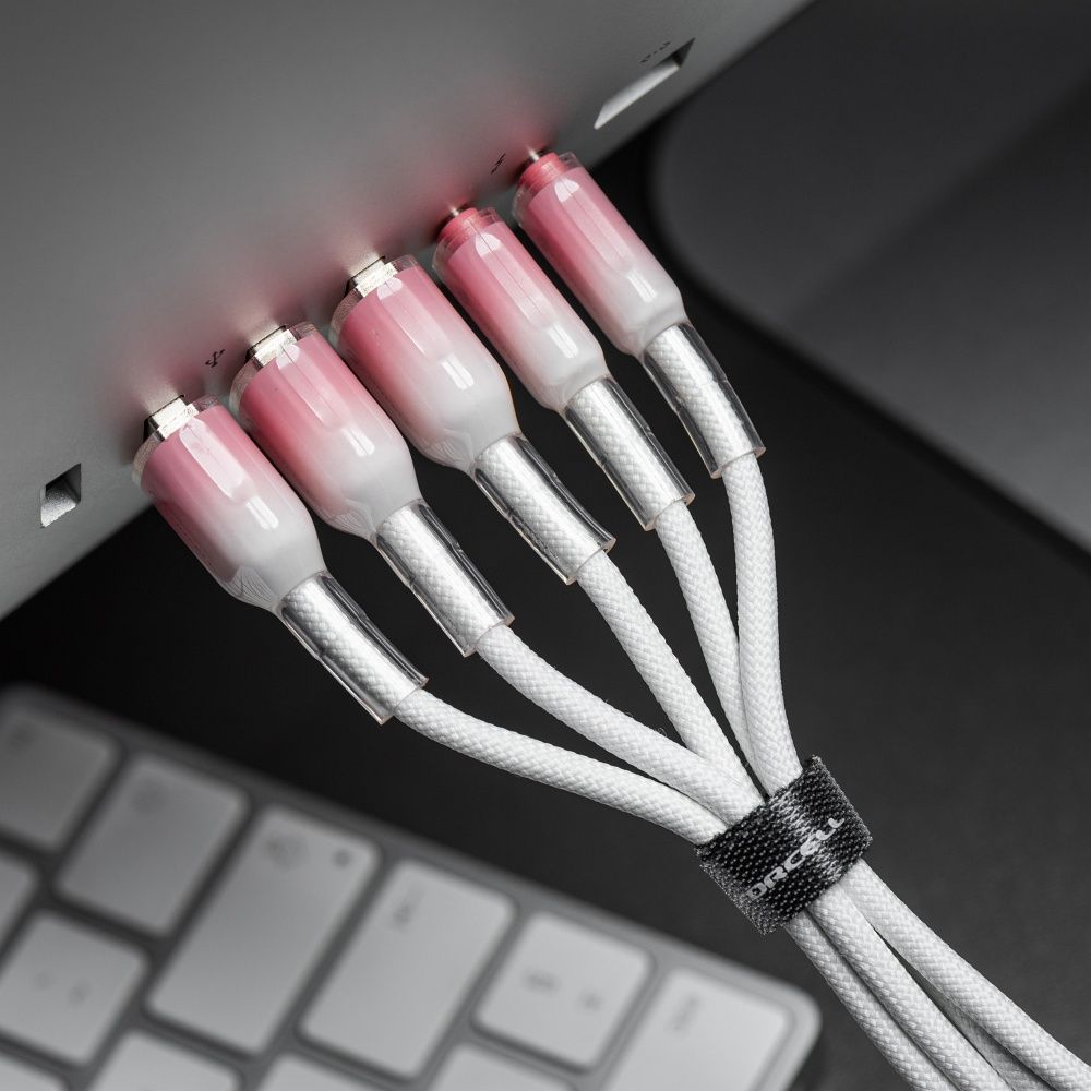 Kabel USB A do USB C Forcell F-Energy QC4.0 3A 66W Gradient 1 m C352 biały