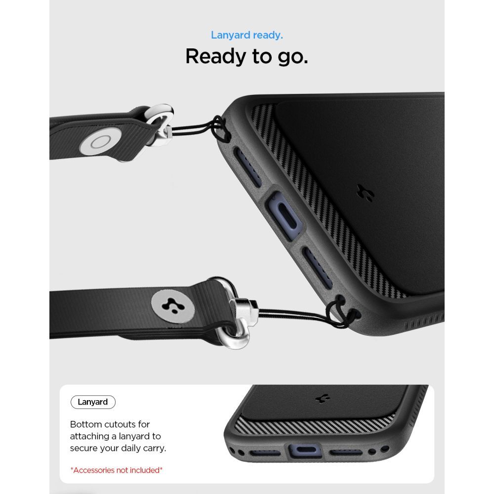 SPIGEN case RUGGED ARMOR compatible with MagSafe for IPHONE 18 Pro / 17 Pro matte black