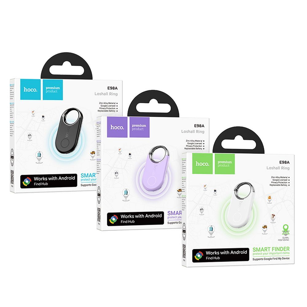 Locator compatible with Google Find My Device Hoco E98A obsidioan black