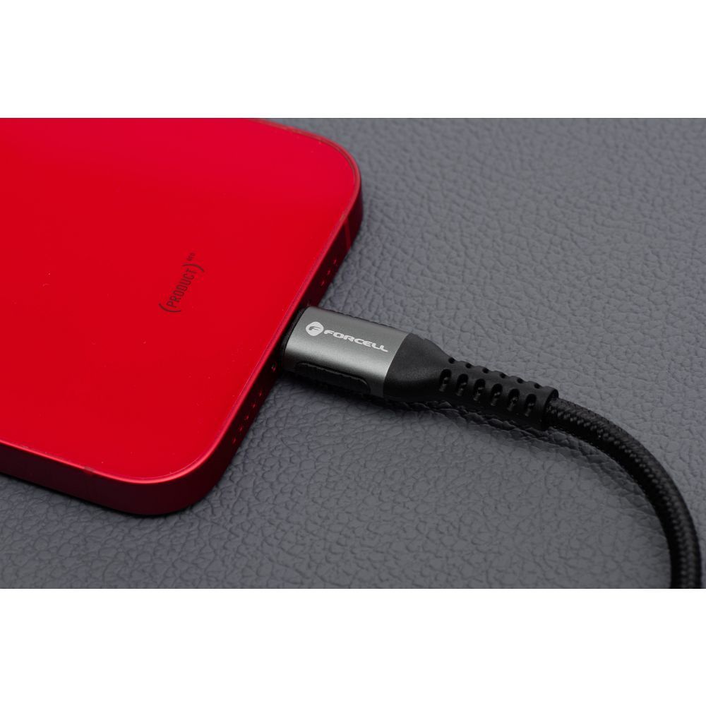 Kabel USB A do Lightning Forcell F-Energy 2,4A 12W Cafule 2 m C257 czarny