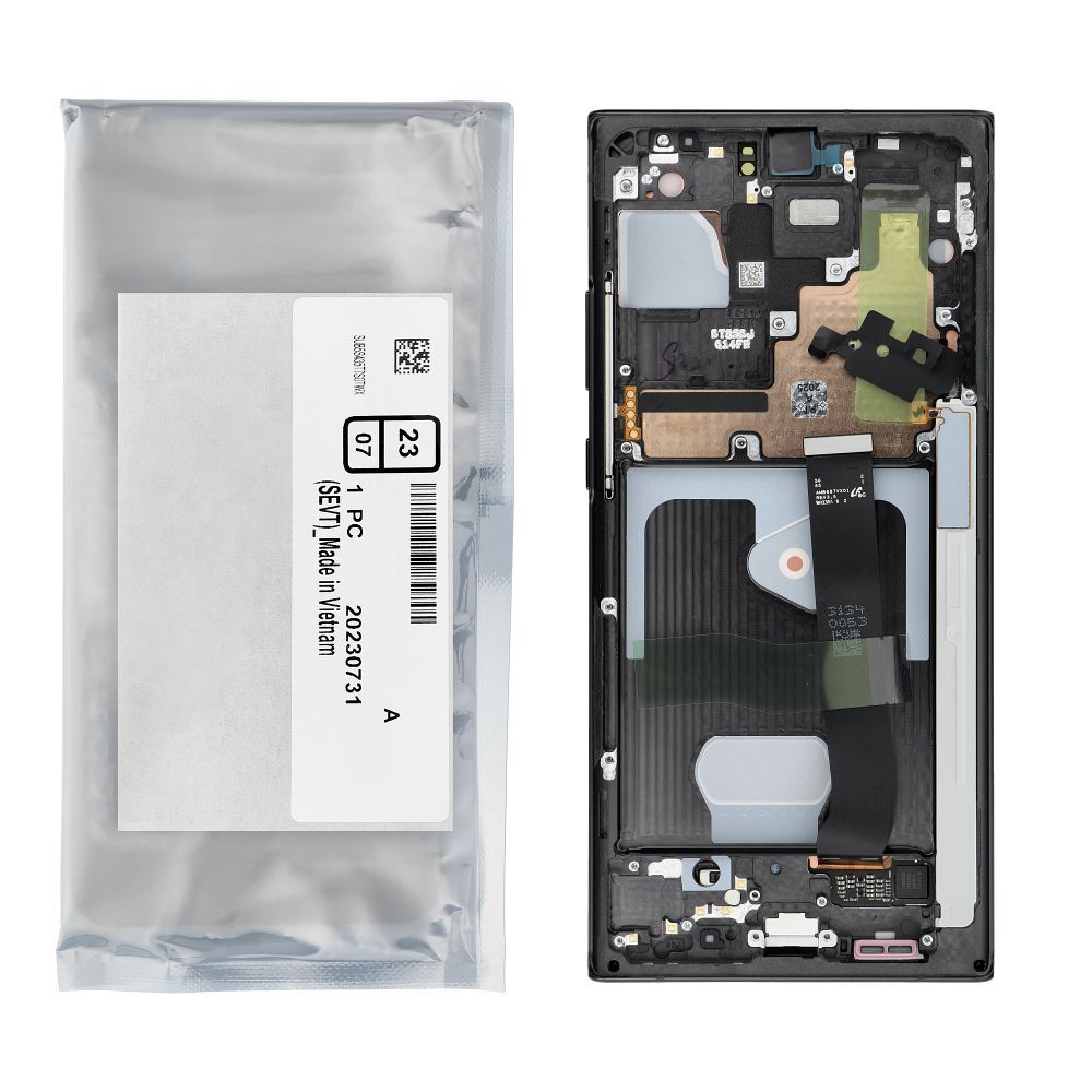 ServicePack LCD Display for SAMSUNG Note 20 Ultra 5G N986 / N985 GH82-31453A Mystic Black