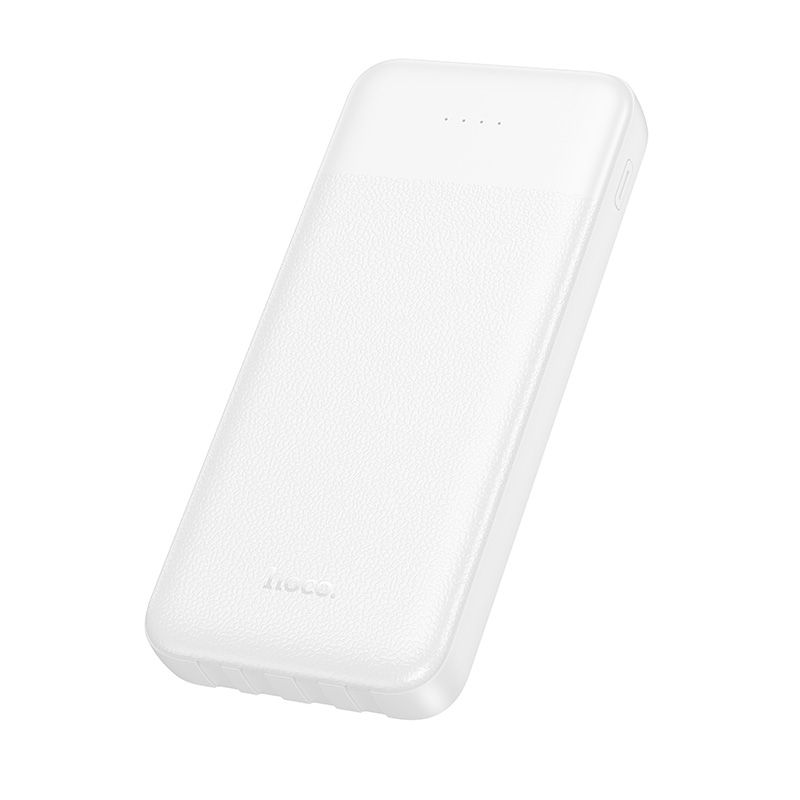 Powerbank Hoco 10000 mAh 2A with four built-in cables USB A + USB C+ Lightning + Micro USB J163 white