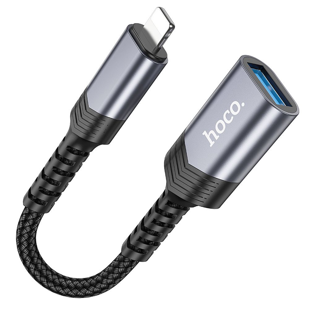 Adapter Lightning do USB A Hoco UA24 czarny