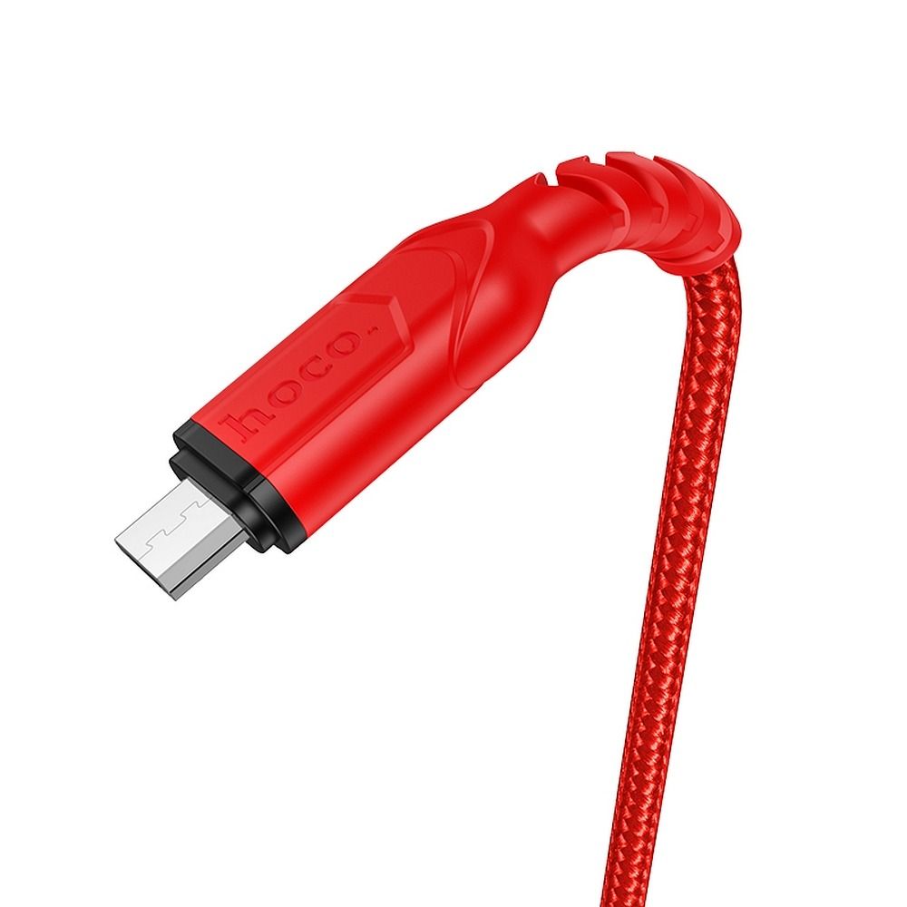 Kabel USB A do Micro USB Hoco 2,4A 1 m X59 czerwony