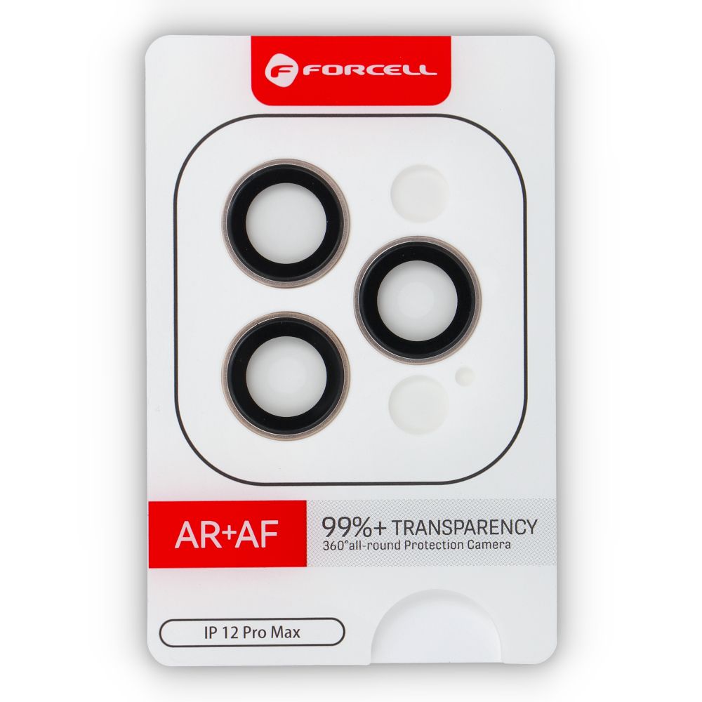 Szkło hartowane Forcell Premium do aparatu - do iPhone 12 Pro Max Złoty