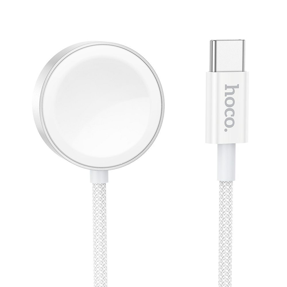 Hoco CW59 2,5W vezeték nélküli töltő USB C (Apple Watch / Samsung Watch) fehér