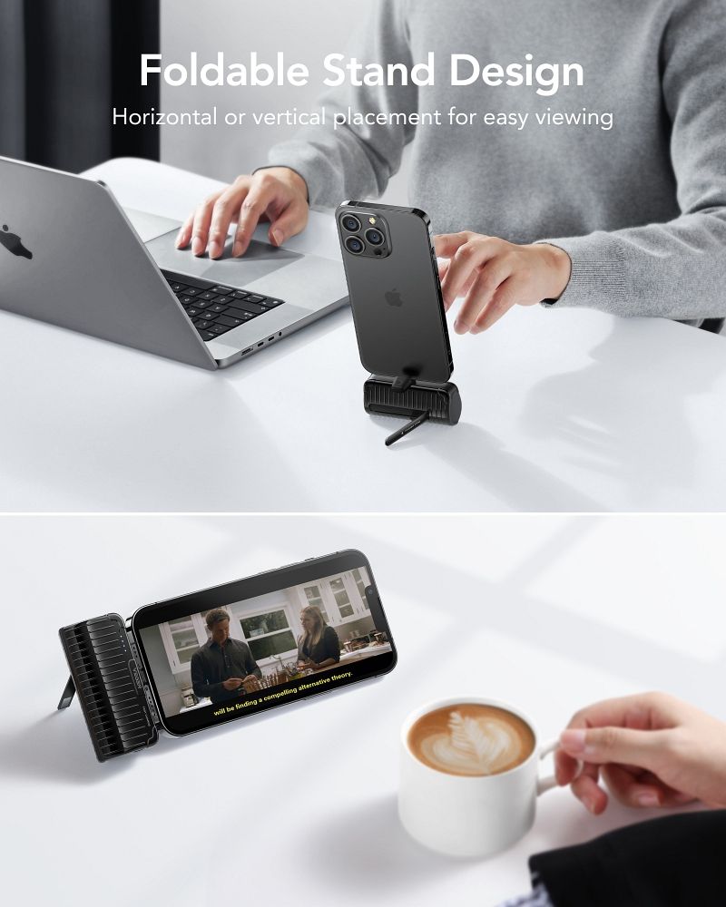 Powerbank Veger PlugOn (W0558P) PD QC3.0 2,4A 20W 5000 mAh with a built-in connector Lightning black