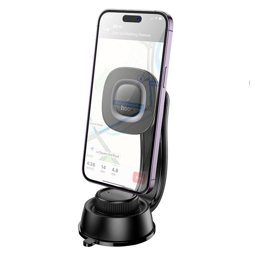 Wireless phone car holder Hoco 15W dashboard HW31 black