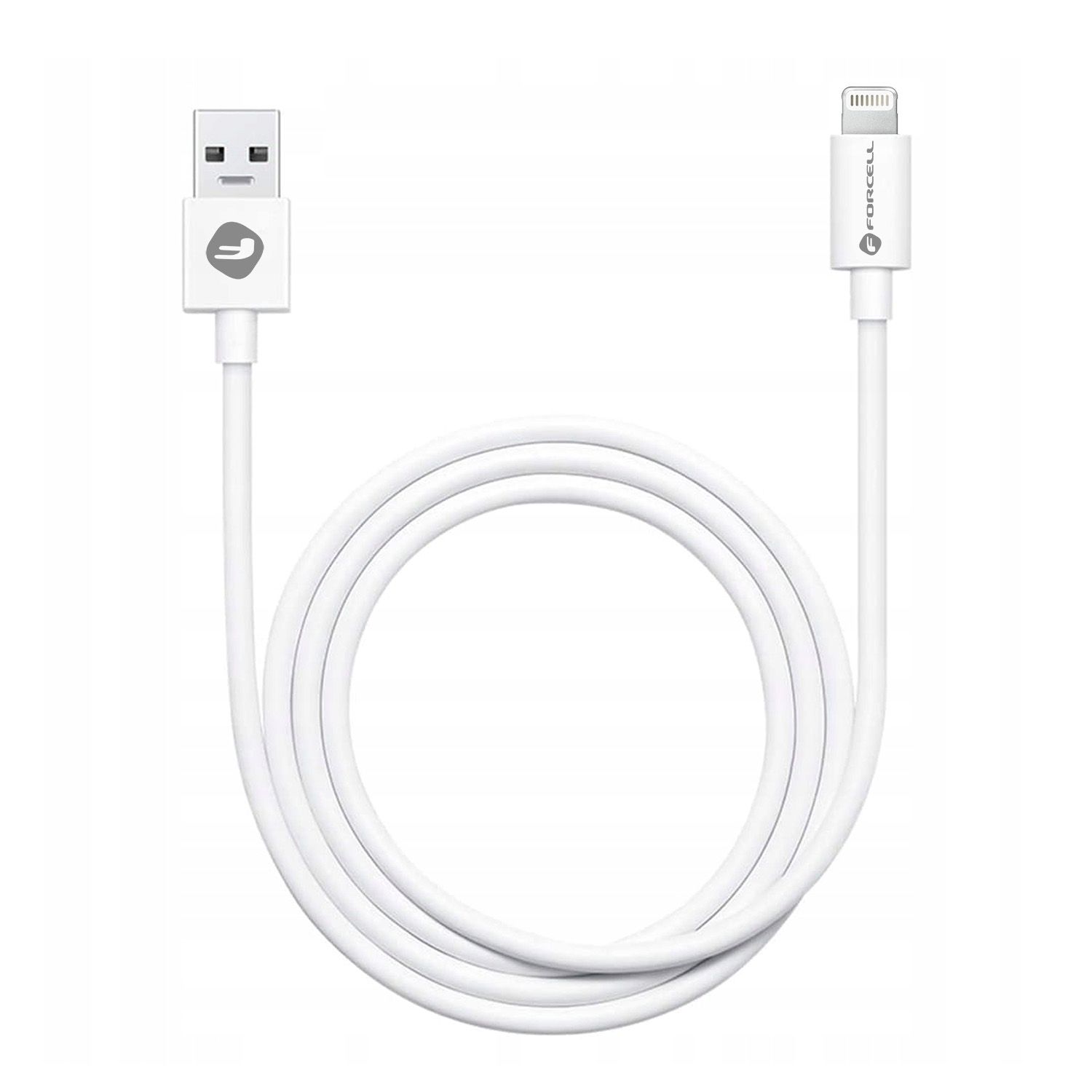 Kabel USB A do Lightning Forcell F-Energy 1A Tuba 1 m C316 biały