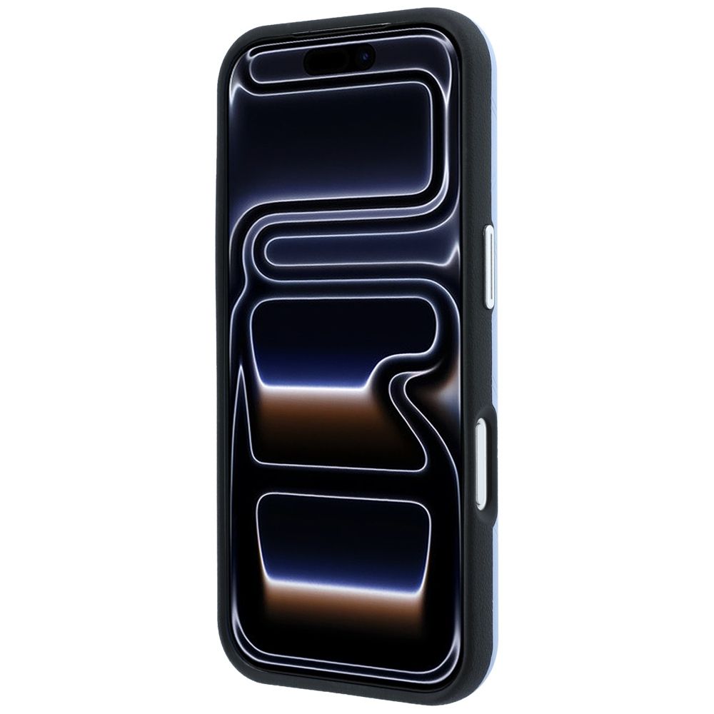BMW case for IPHONE 18 Pro/17 Pro compatible with MagSafe (Sign Deboss Quilted W/ Metal Logo) blue