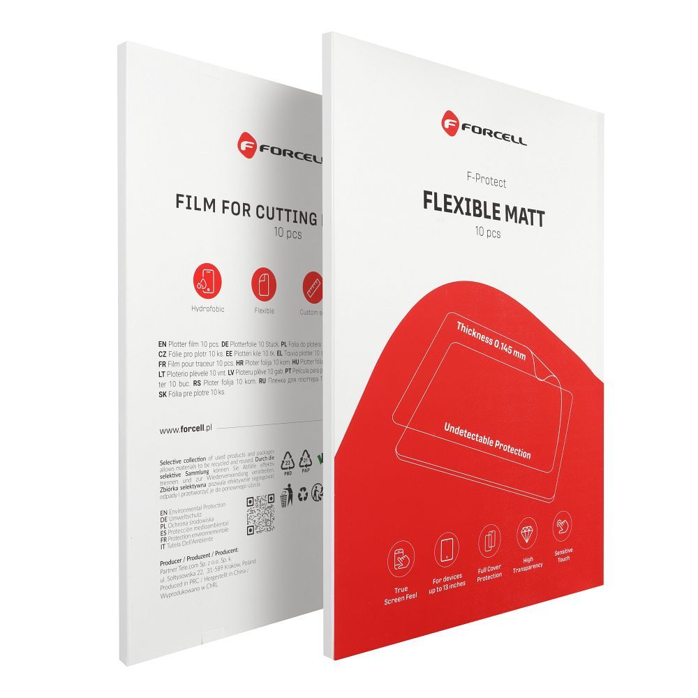 Cutting film for cutting machine Forcell F-Protect Flexible TABLET MATT for tablets max 13" 10 pcs