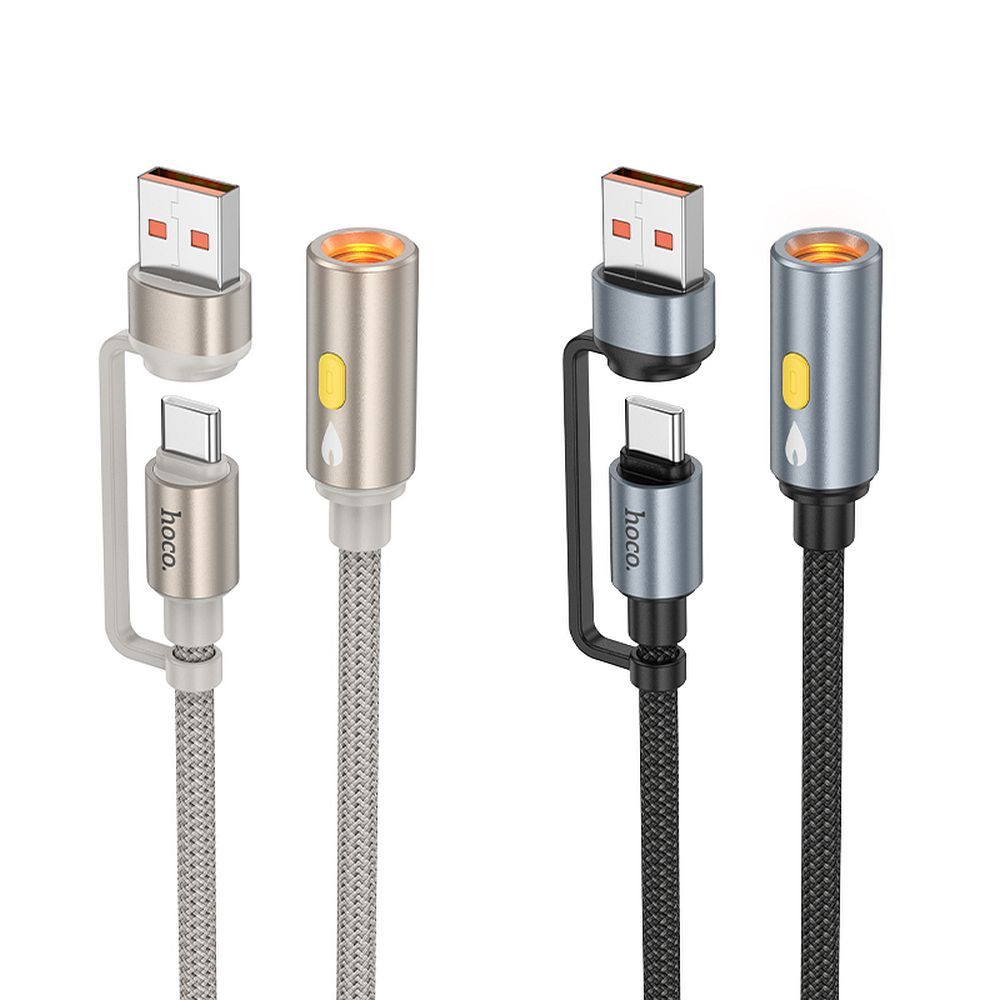 Kabel USB A / USB C do zapalniczka samochodowa Hoco 0,3 m UA38B czarny