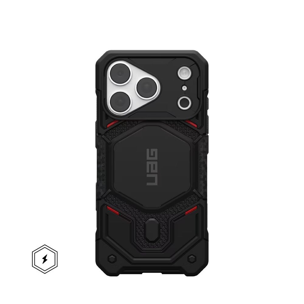 UAG Urban Armor Gear case Monach Pro compatible with MagSafe for IPHONE 18 Pro/17 Pro kevlar black